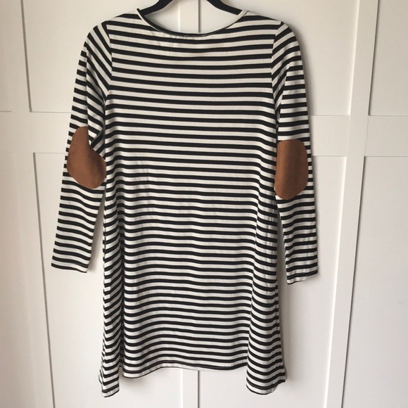 Sz Large Stripe Tunic Dress w/Elbow Patch - Picture 7 of 8
